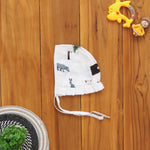 Charming Printed Muslin Cap Set with Mittens and Booties - Adorable Ensemble Boon Babies