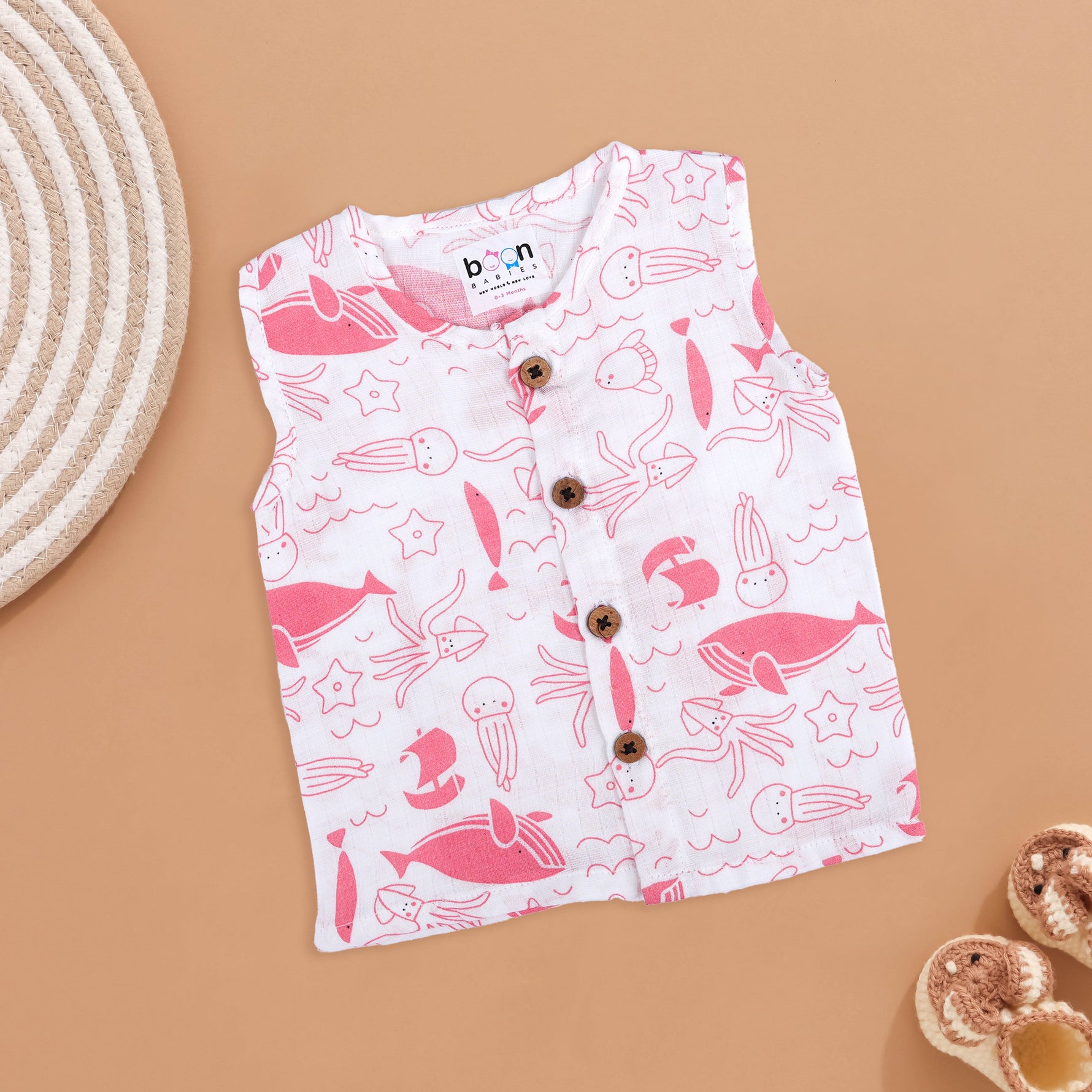 Underwater Friends Muslin Jabla for Babies Boon Babies