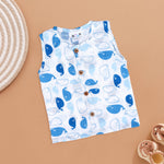 Whale Splash Muslin Jabla for Babies Boon Babies