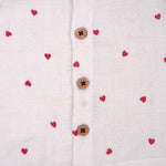 Soft Muslin Baby Jabla with Red Heart Print Boon Babies