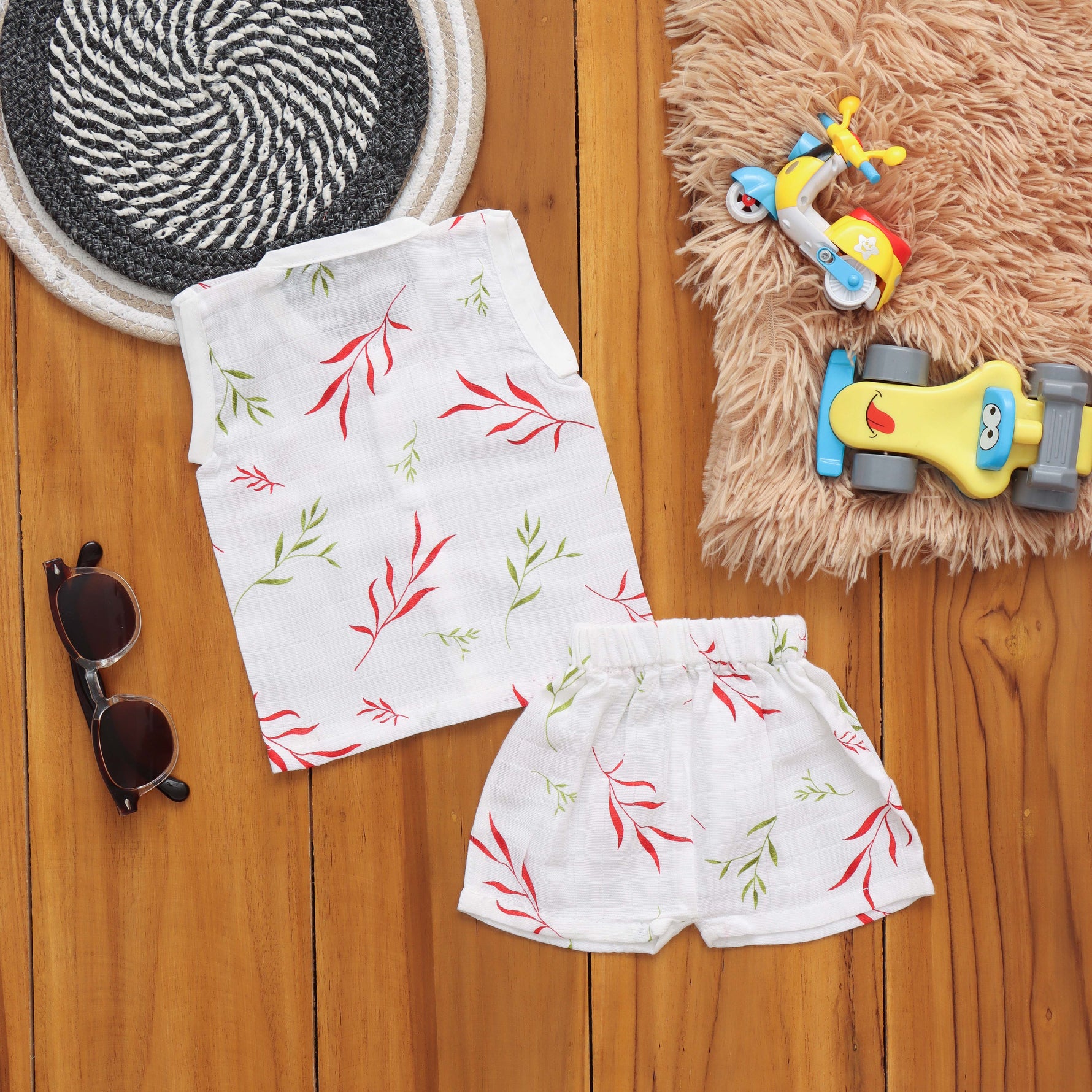 Playful Prints Muslin Jabla and Shorts Set – Perfect for Little Ones Boon Babies