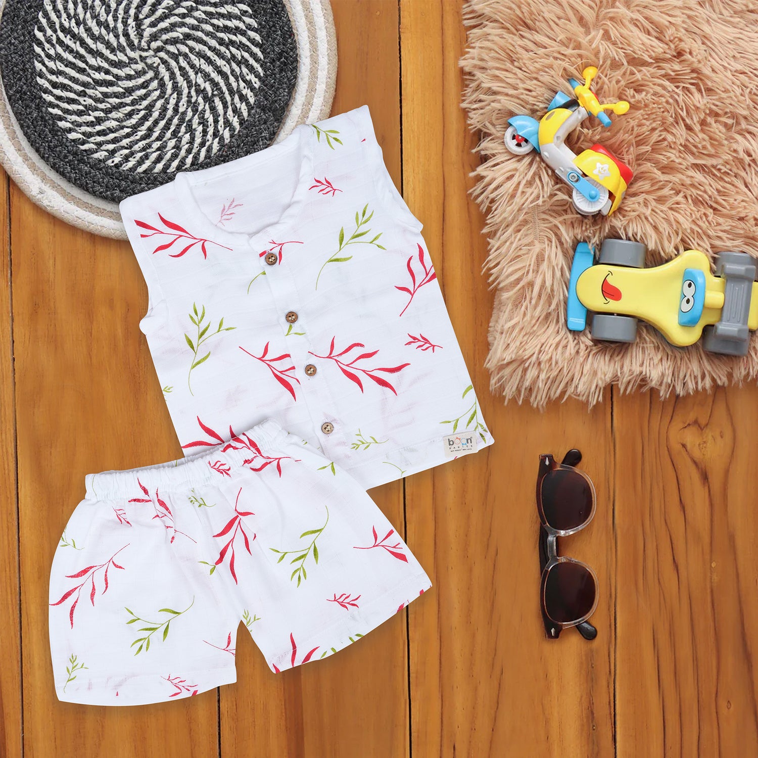 Playful Prints Muslin Jabla and Shorts Set – Perfect for Little Ones