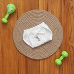 Soft muslin baby nappy with cute forest animal print. Size 0–3 months. Reusable, breathable, and tie-up style for a gentle fit.
