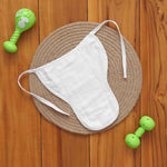 Soft muslin baby nappy with cute forest animal print. Size 0–3 months. Reusable, breathable, and tie-up style for a gentle fit.