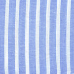 Blue striped cotton boys' shirt with Chinese collar by Boon Babies, featuring a printed design and comfortable fit for young children.