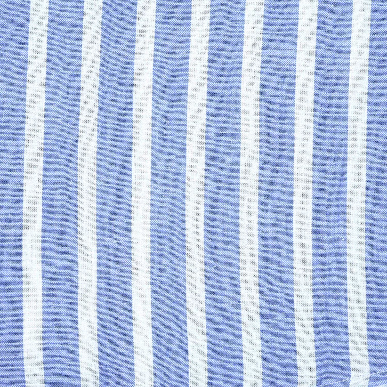 Blue Striped Cotton Shirt – Chinese Collar for Boys