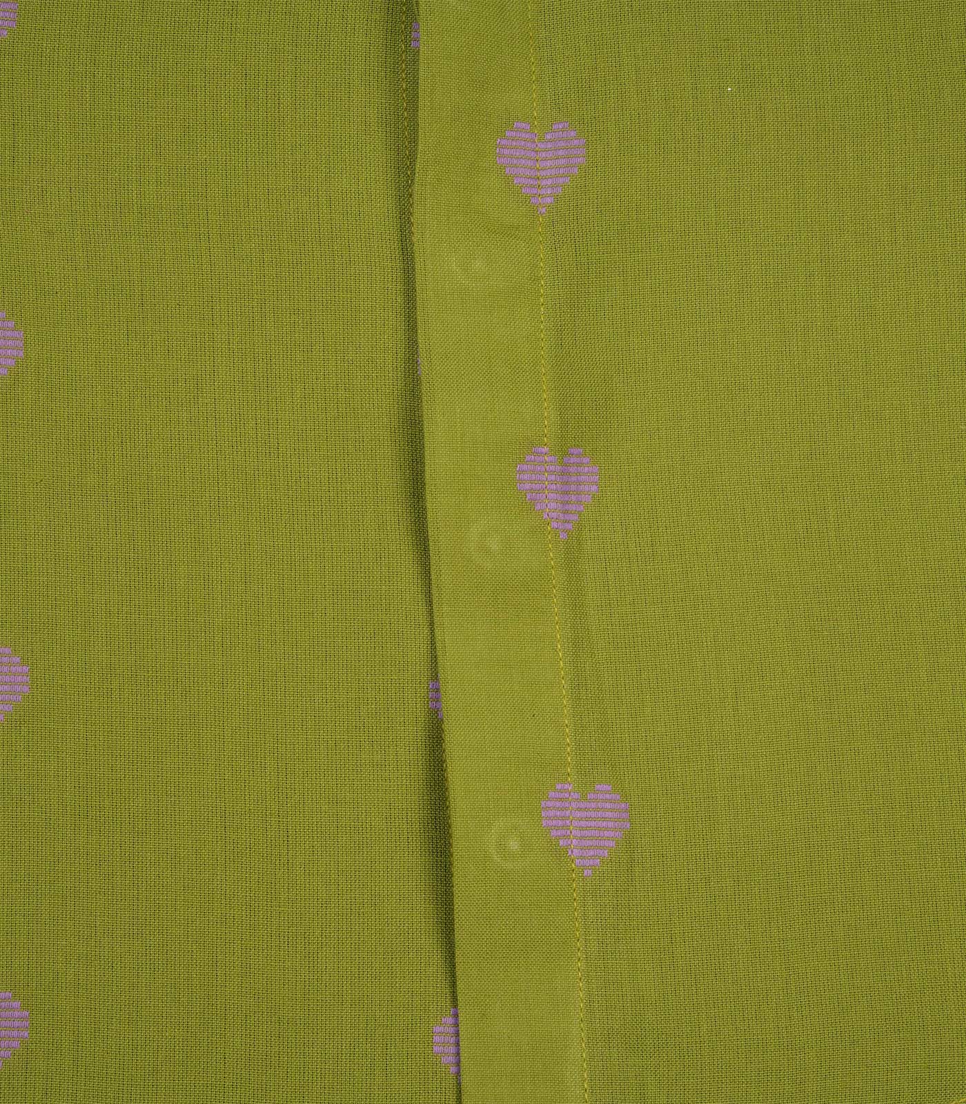 Boon Babies Handloom Cotton Heart Print Shirt – Green