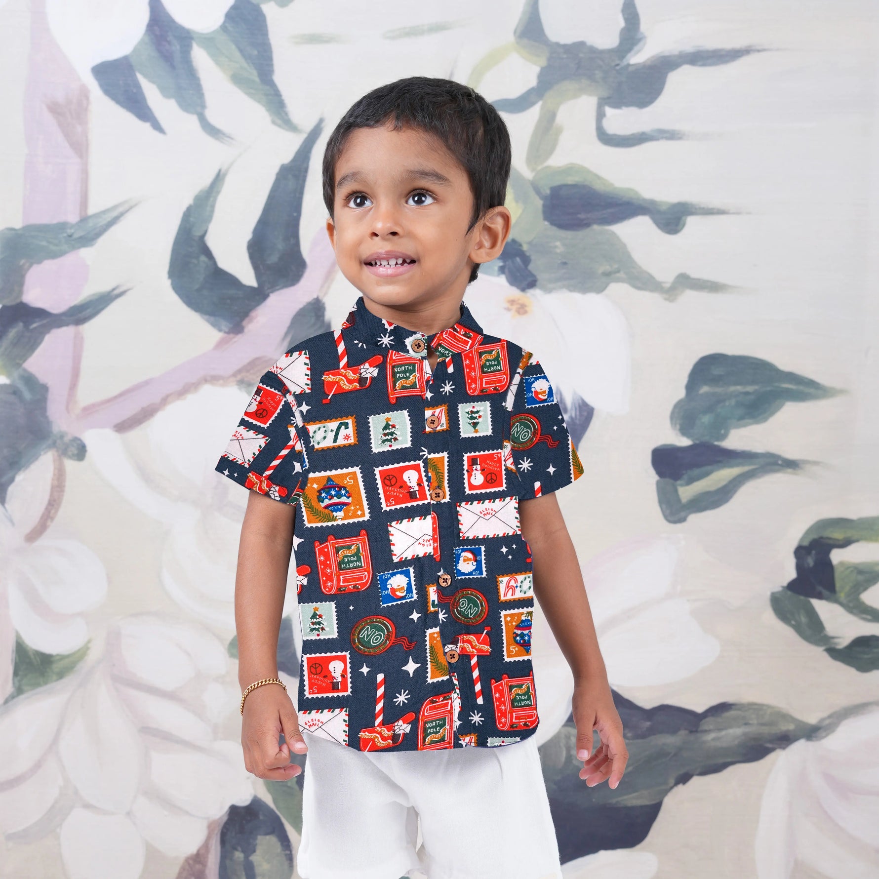 Holiday Vibes Boys Festive Theme Shirt Boon Babies