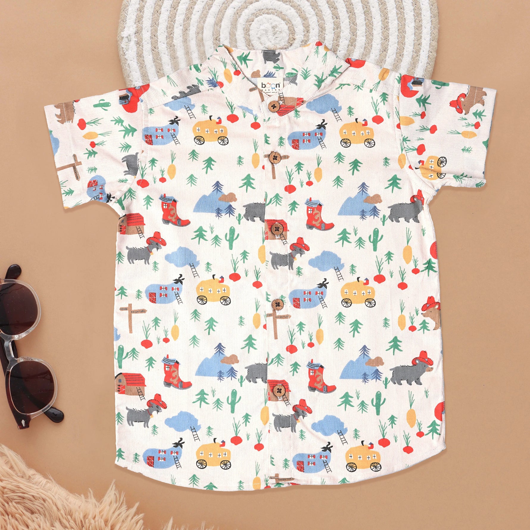 Kids Printed Shirt - Adventure Themed Delight Boon Babies