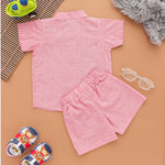 Playtime Cute: Boys Pink Shirt With Shorts Combo Boon Babies