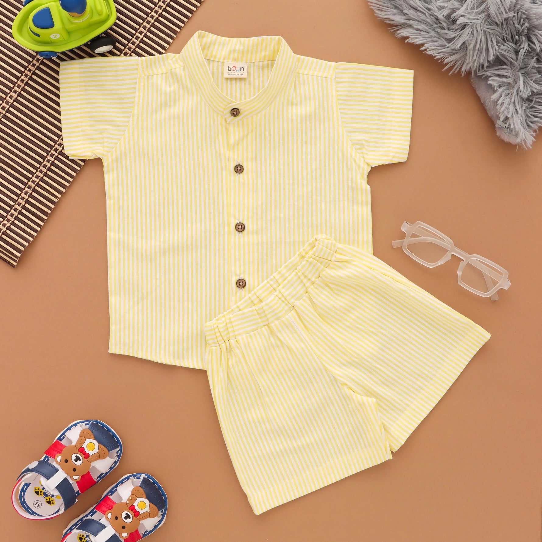 Playtime Cute: Boys Pink Shirt With Shorts Combo Boon Babies