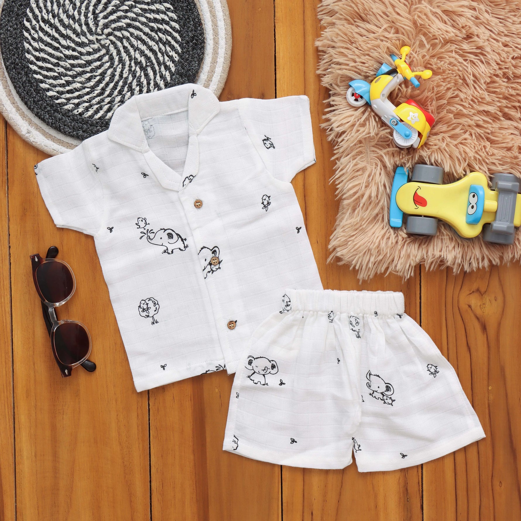 Playtime Set: Cute Boys Shirt and Shorts Set Boon Babies