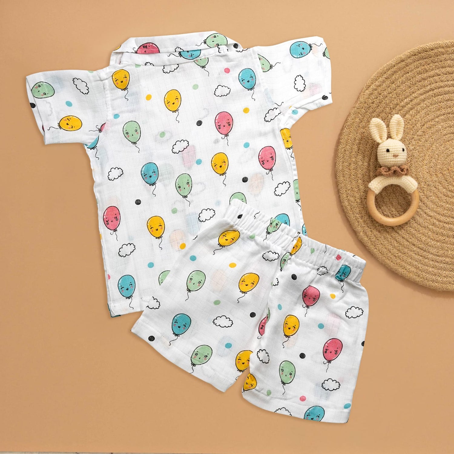 Cartoon Craze: Fun Printed Boys Shirt and Shorts Combo Boon Babies