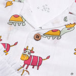 Cartoon Craze: Fun Printed Boys Shirt and Shorts Combo Boon Babies