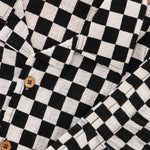 Classic Checks: Boys Open Collar Chessboard Print Shirt and Shorts Boon Babies