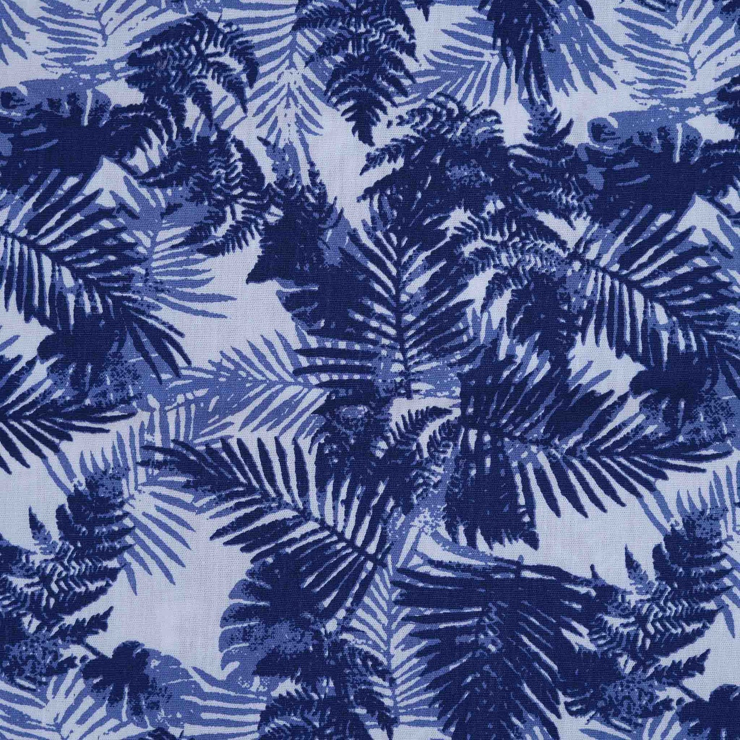 Boys Open Collar Printed Shirt and Shorts Set – Tropical Blue Palm Design