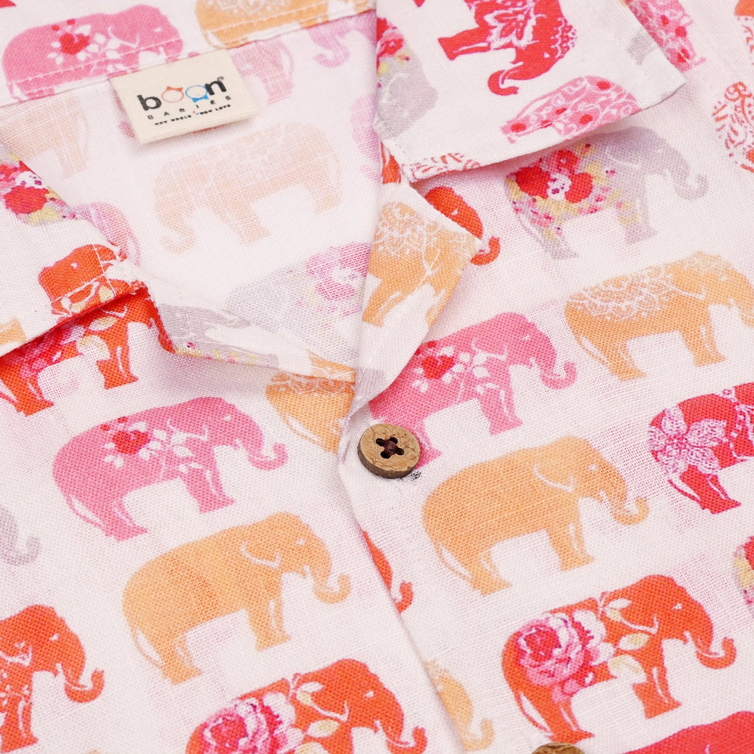 Cool Elephant Parade Shirt & Shorts Set - Vibrant Style for Kids Boon Babies