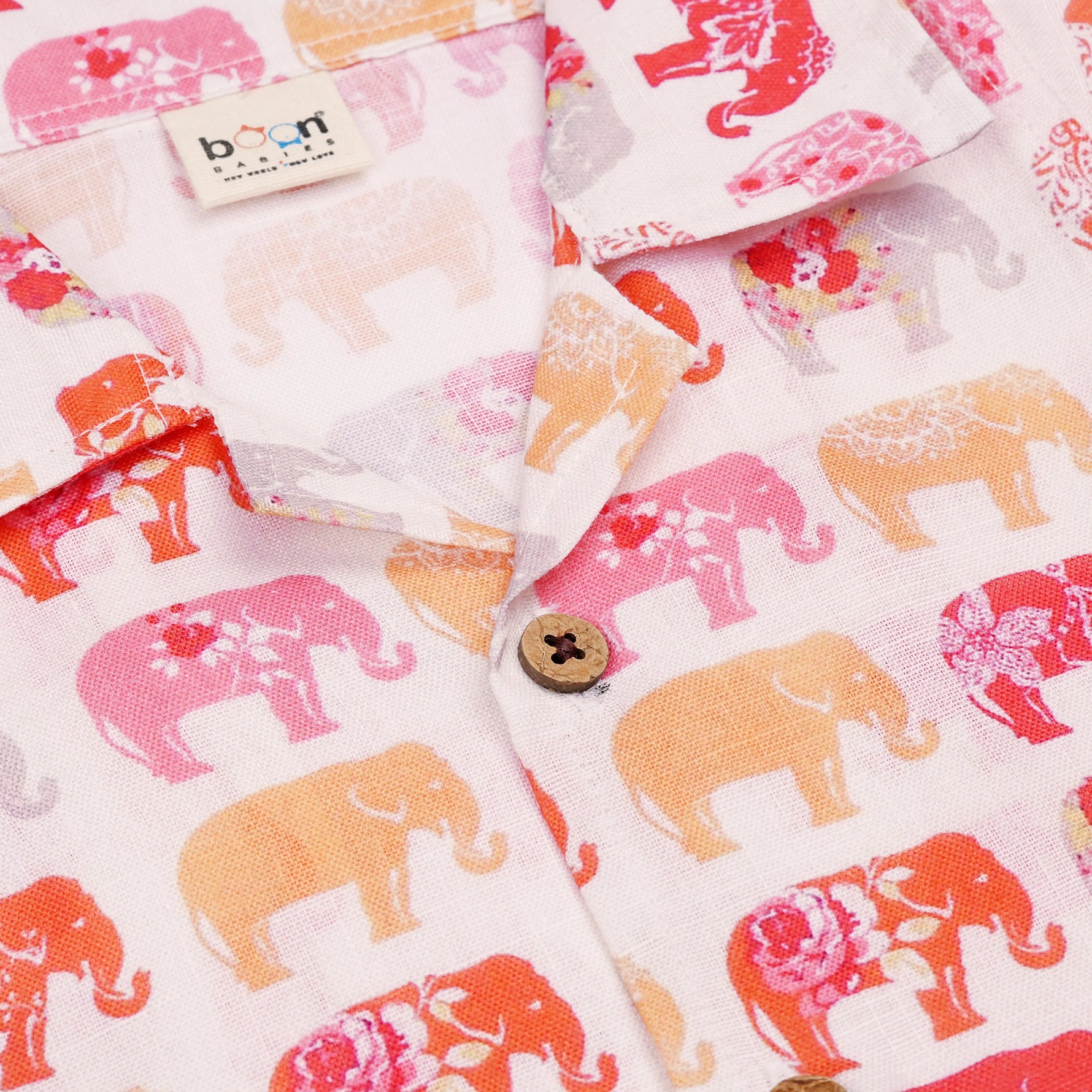 Cool Elephant Parade Shirt & Shorts Set - Vibrant Style for Kids Boon Babies