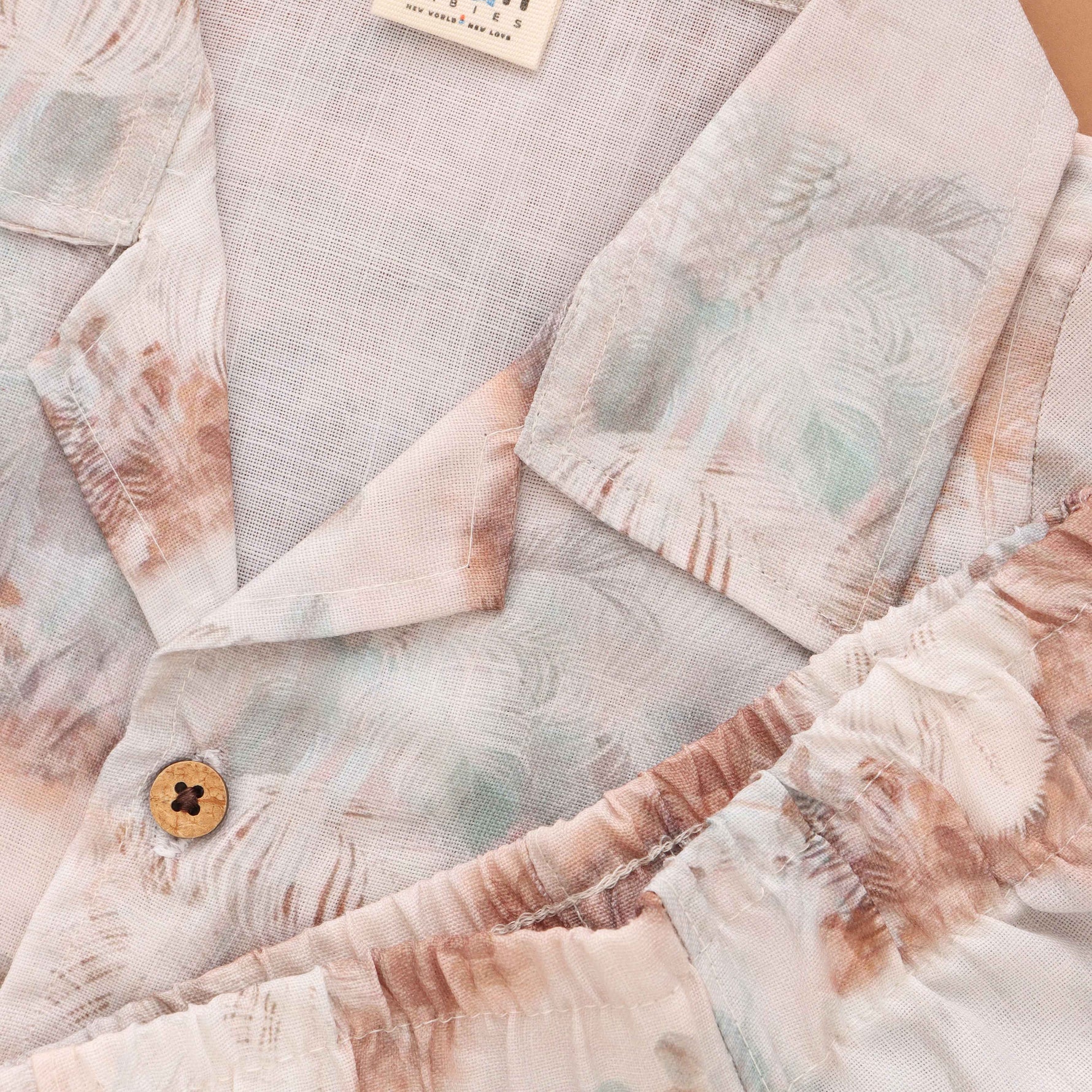 Soaring Style: Stylish Boys' Feather Print Shirt and Shorts Set Boon Babies