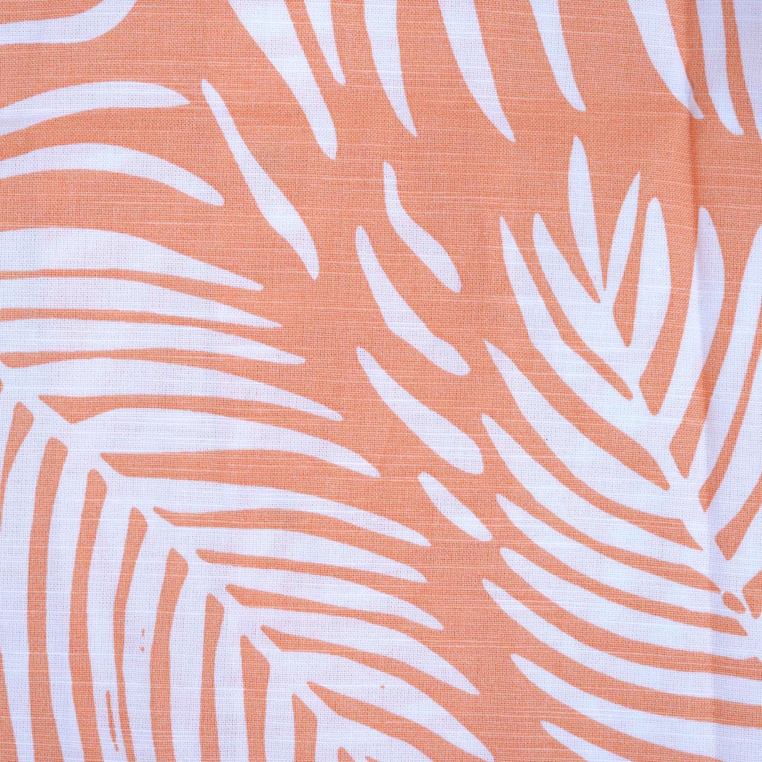 Peach Tropical Leaf Printed Shirt and Shorts Set for Boys – Open Collar Style