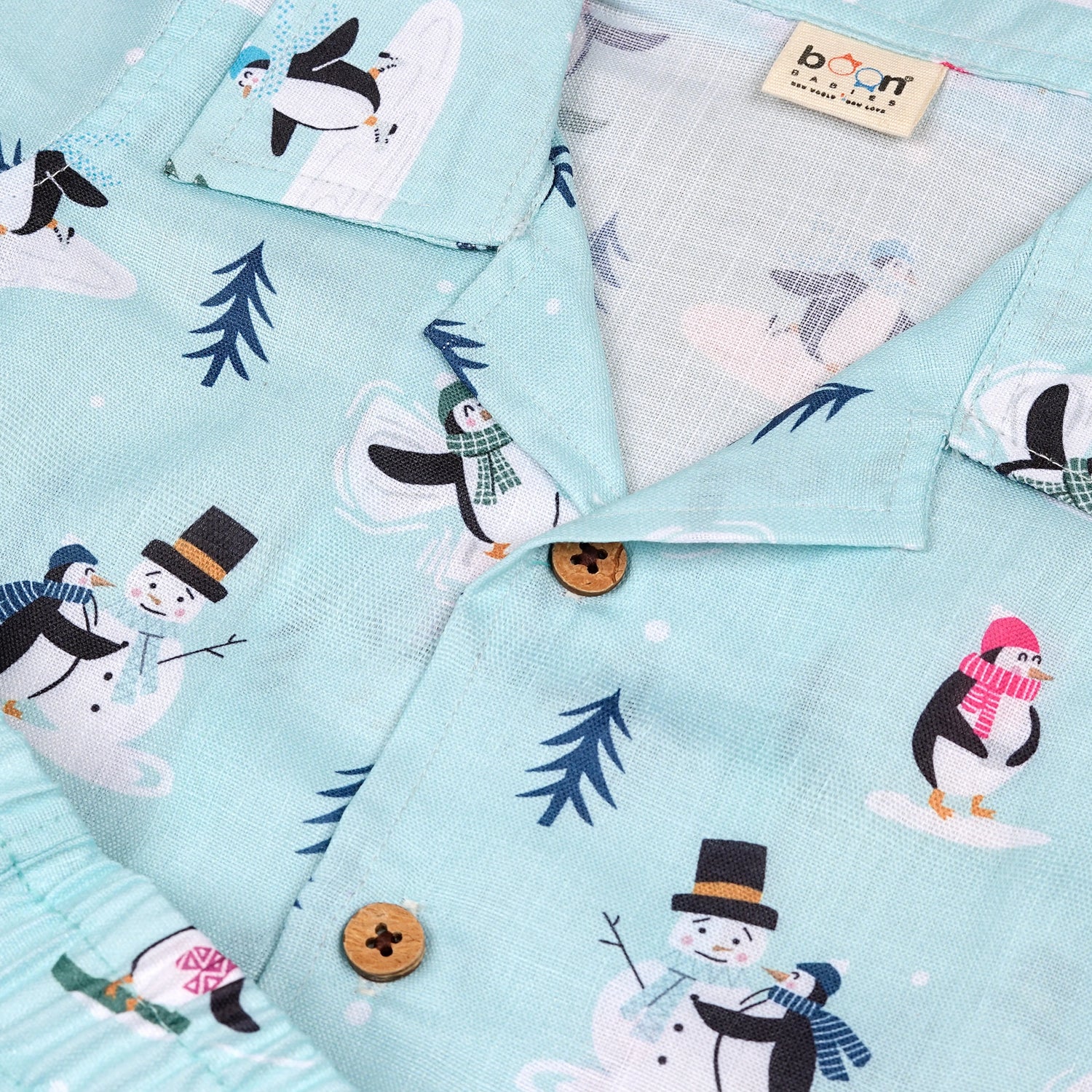 Chill Penguins Kids Shirt & Shorts Set - Perfect for Playful Days Boon Babies