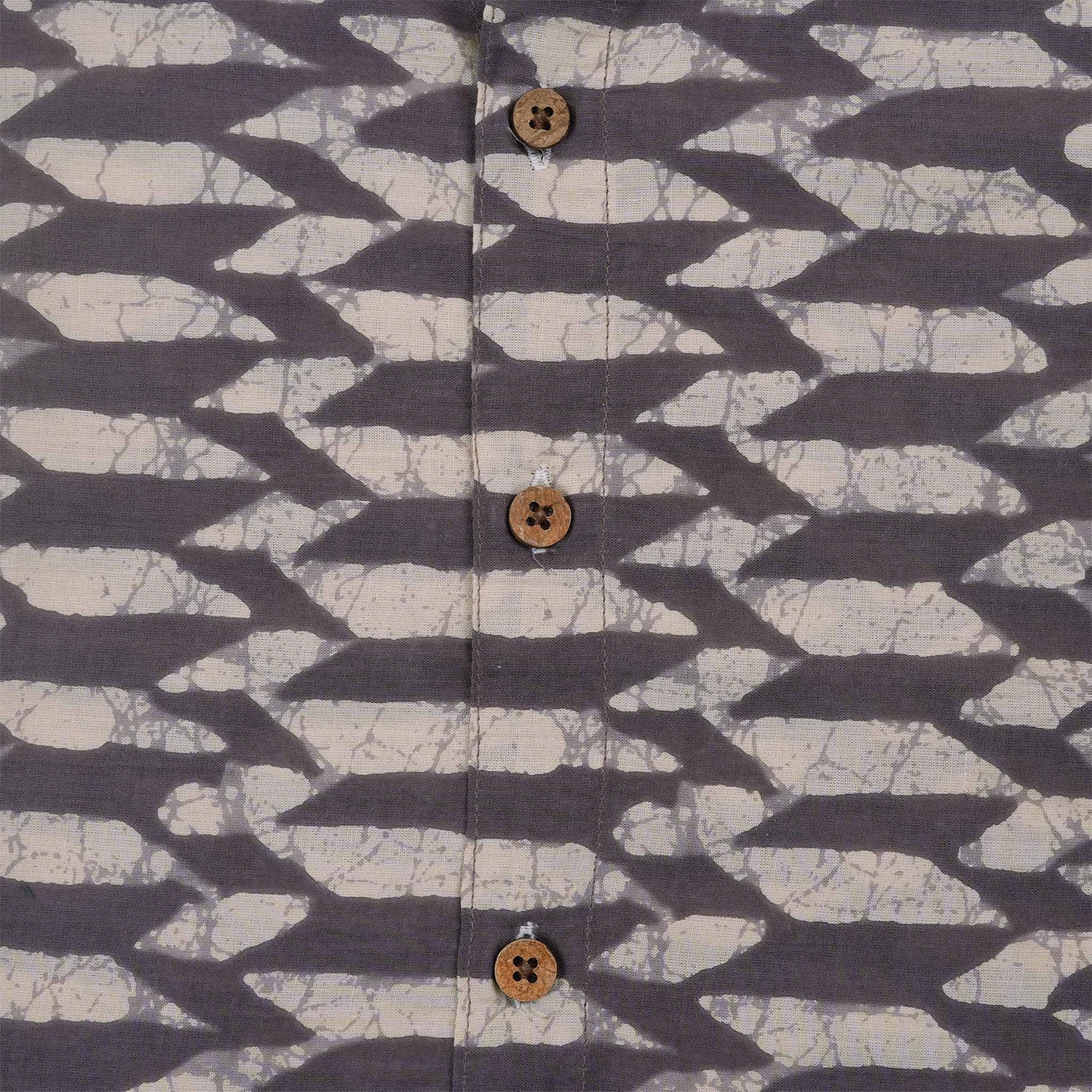 Boys Cotton Shirt and Shorts Set – Abstract Batik Print Combo