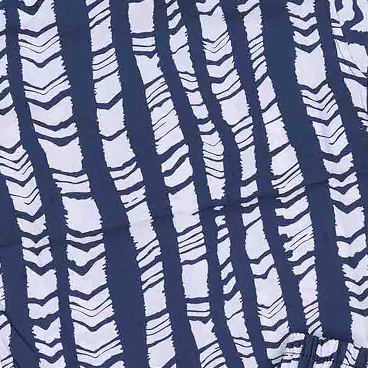 Blue Wave Pattern Cotton Shirt and Shorts Set for Boys