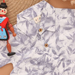 Leafy Whimsy: Cute Leaf Printed Boys' Shirt and Shorts Boon Babies