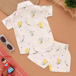Winged Wonders: Charming Boys' Butterfly Print Shirt and Shorts Boon Babies