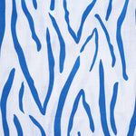 Boys cotton printed shirt by Boon Babies, blue and white wavy stripes, straight collar, suitable for 6-12 months.