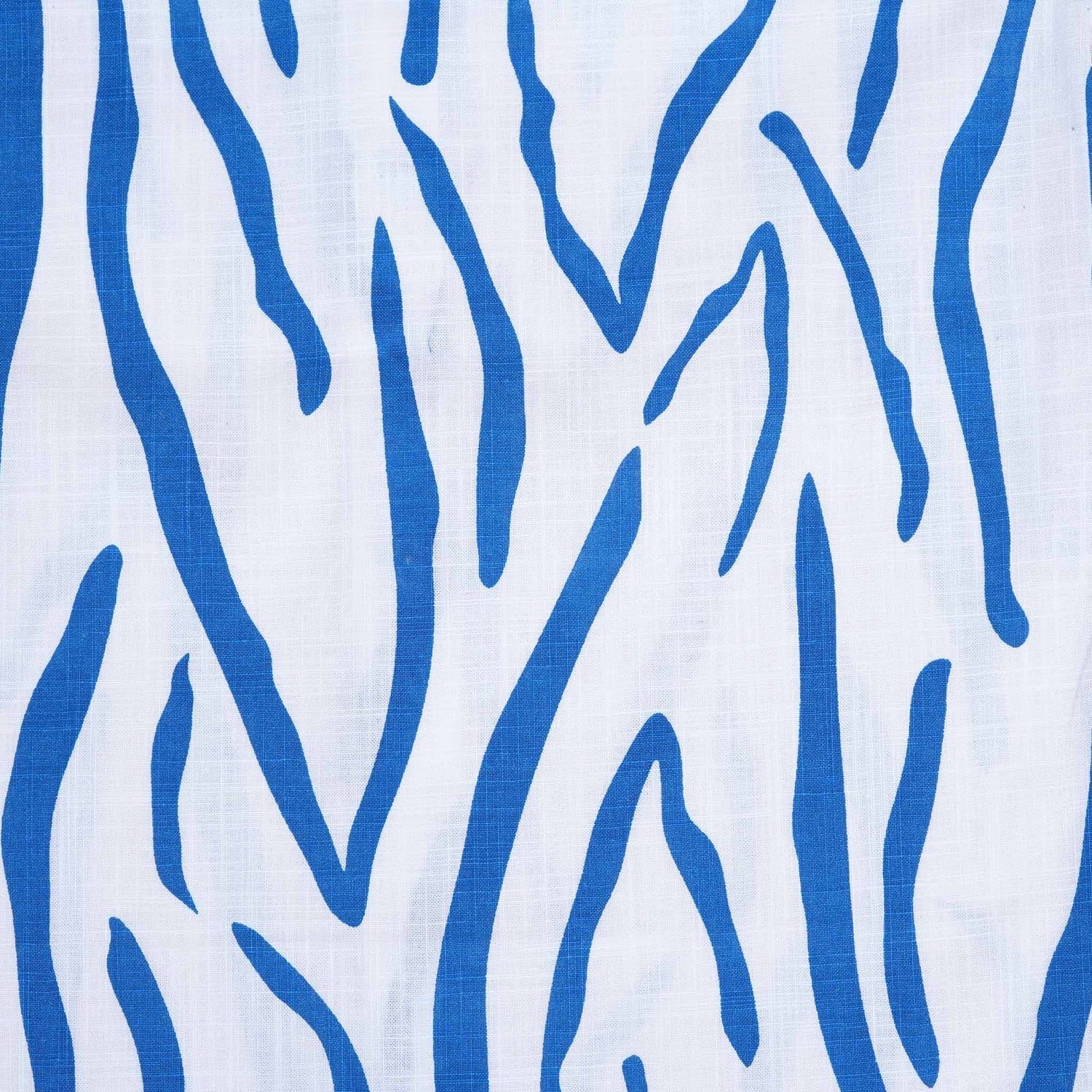 Boys Cotton Printed Shirt – Blue & White Wavy Stripes