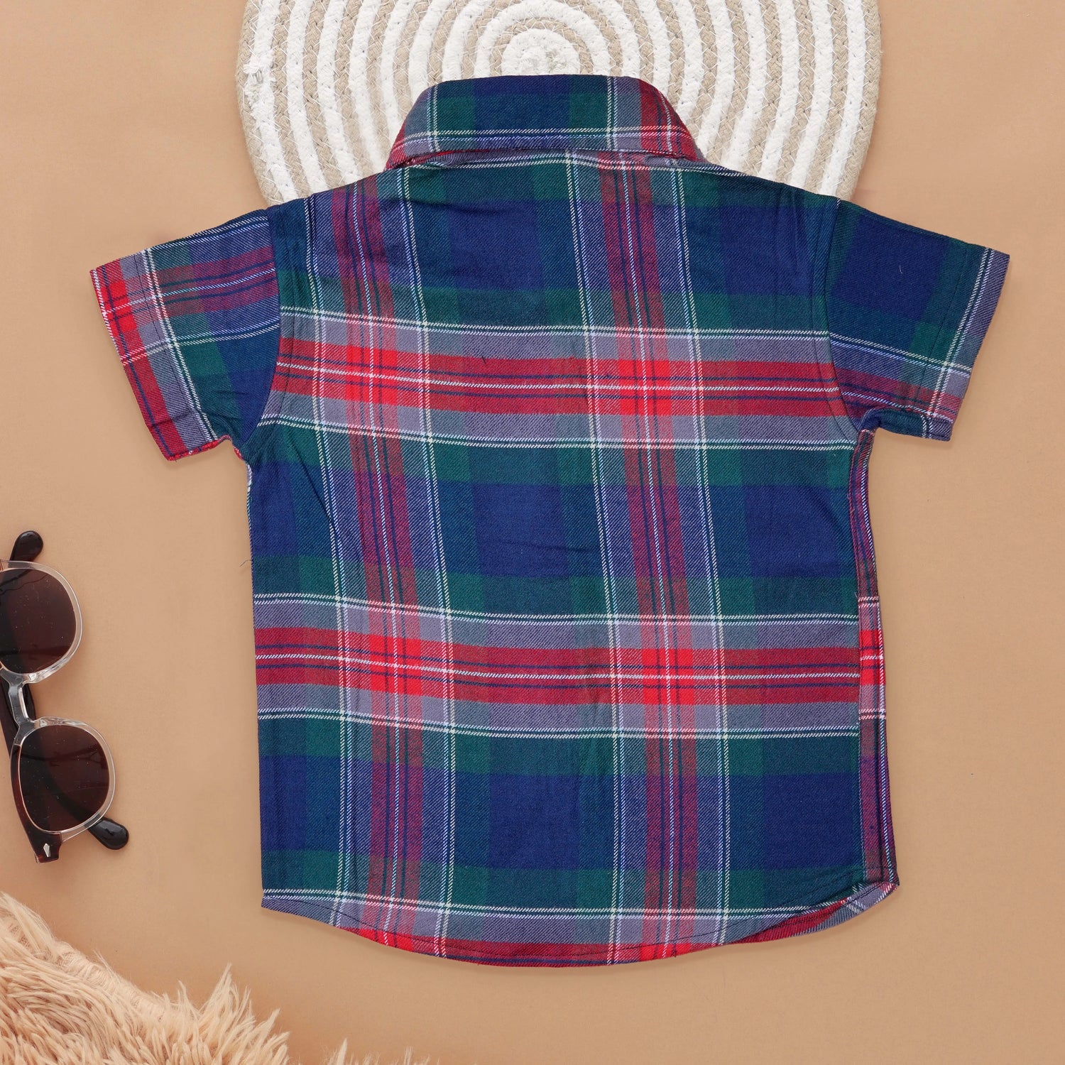 Vibrant Boys Plaid Shirt - Everyday Comfort Boon Babies