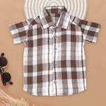 Modern Checkered Shirt for Boys in Soft Cotton Boon Babies