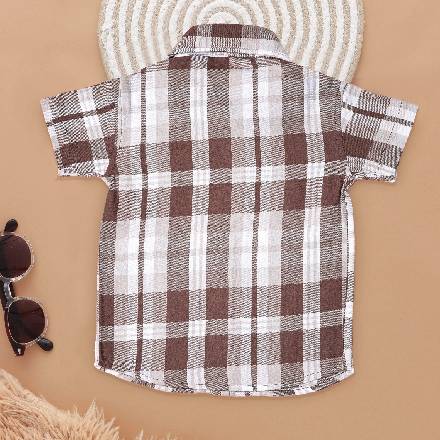 Modern Checkered Shirt for Boys in Soft Cotton Boon Babies