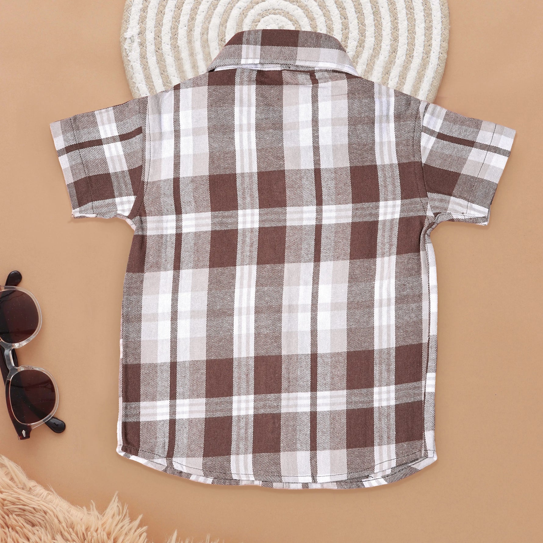 Modern Checkered Shirt for Boys in Soft Cotton Boon Babies