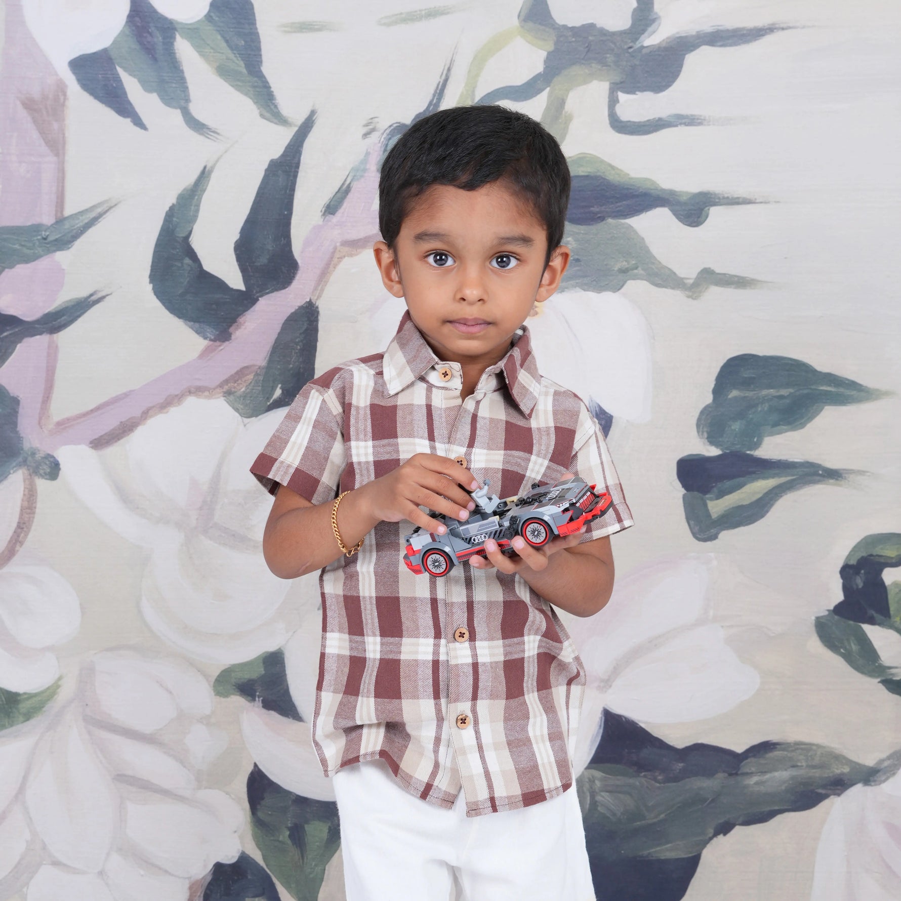 Modern Checkered Shirt for Boys in Soft Cotton Boon Babies