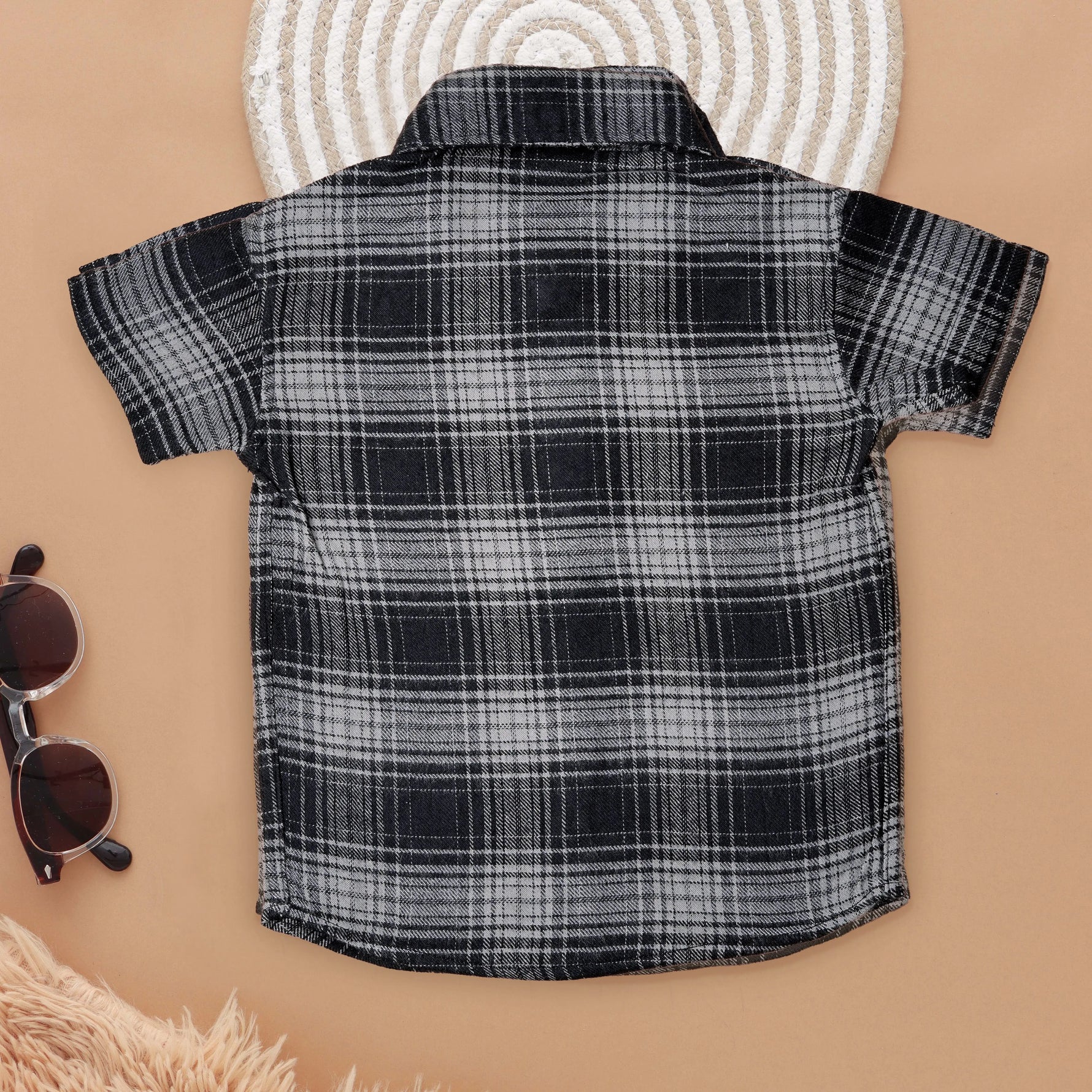 Boys’ Smart Checkered Shirt in Modern Fit Boon Babies