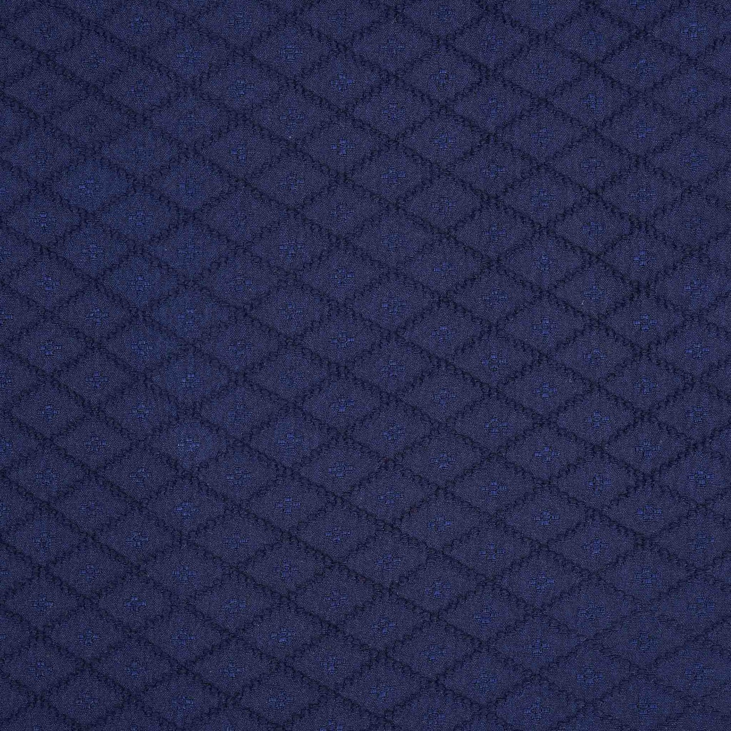 Navy Diamond Check Boys Printed Shirt – Straight Collar