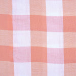 Peach Gingham Cotton Shirt for babies by Boon Babies, with a straight collar and printed design for 6-12 months.
