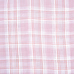 Pink plaid cotton shirt for babies with straight collar, printed design by Boon Babies, suitable for 6-12 months.