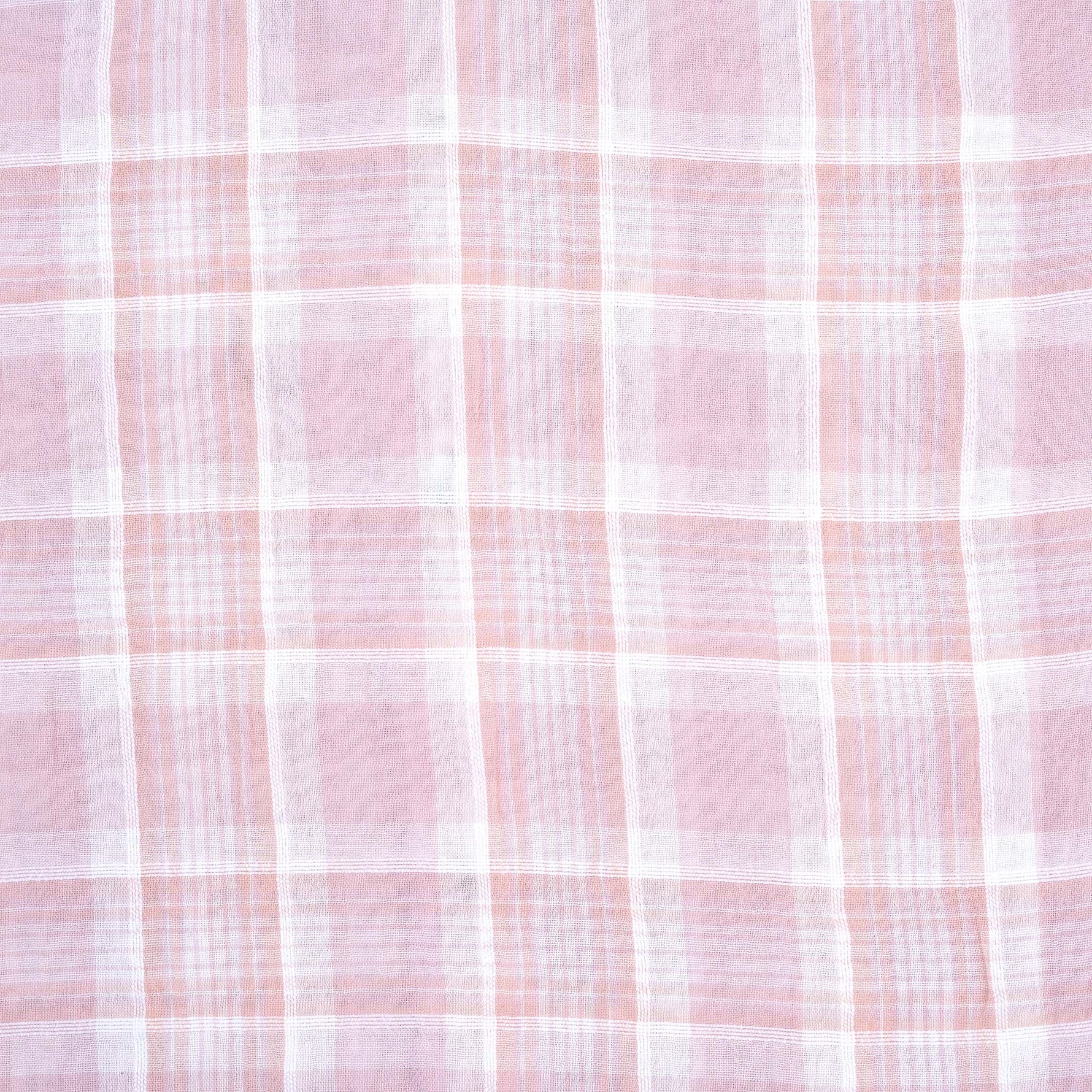 Pink plaid cotton shirt for babies with straight collar, printed design by Boon Babies, suitable for 6-12 months.