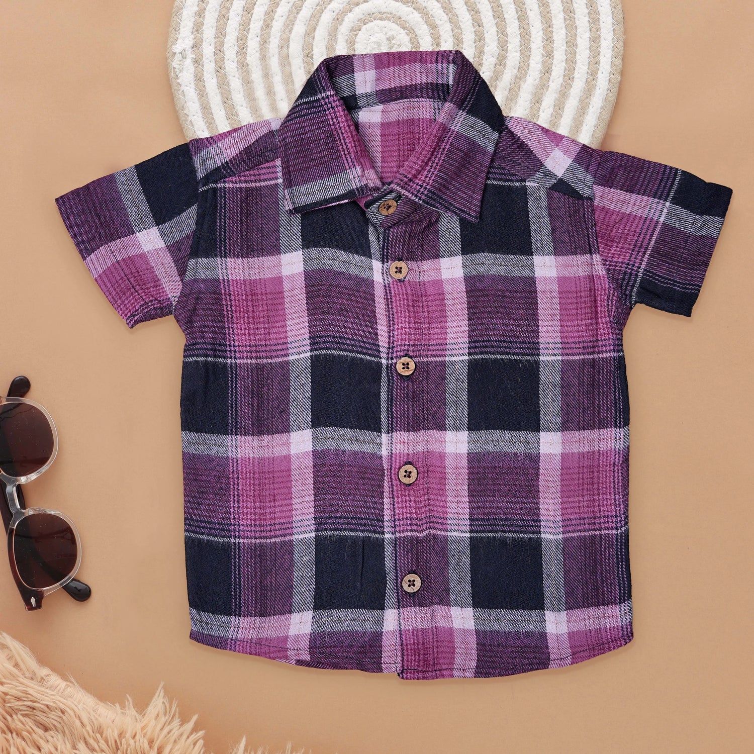 Stylish Boys Checkered Shirt - Perfect for Vacations Boon Babies