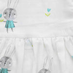 Adorable Bunny Printed White Frock for Babies - Whimsical Charm Boon Babies