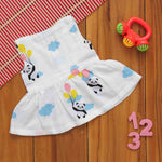 Charming Panda Printed Frilled Frock for Babies - Playful Elegance Boon Babies
