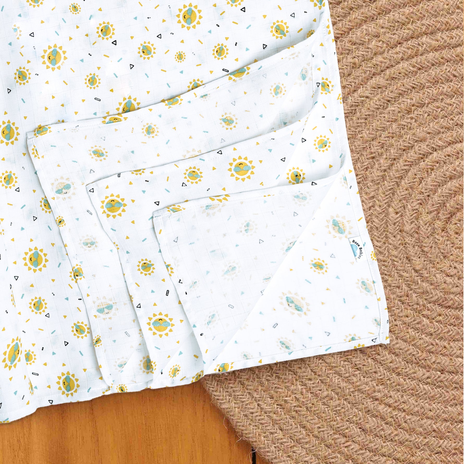 Adorable Muslin Baby Swaddles with Charming Prints Boon Babies