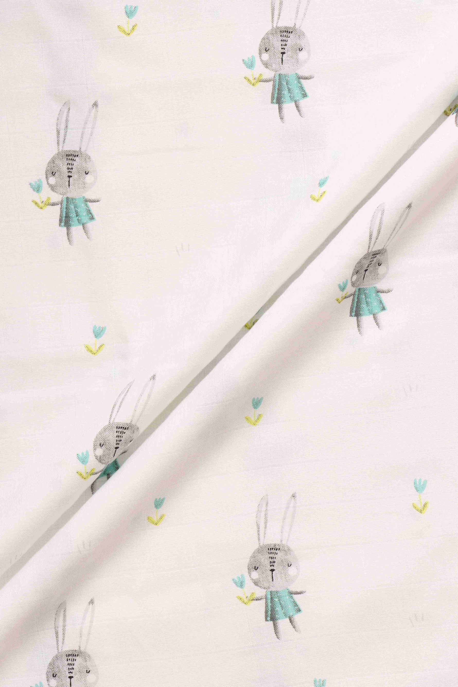 Bunny Wonderland Muslin Baby Swaddle - Cute & Comfort Boon Babies