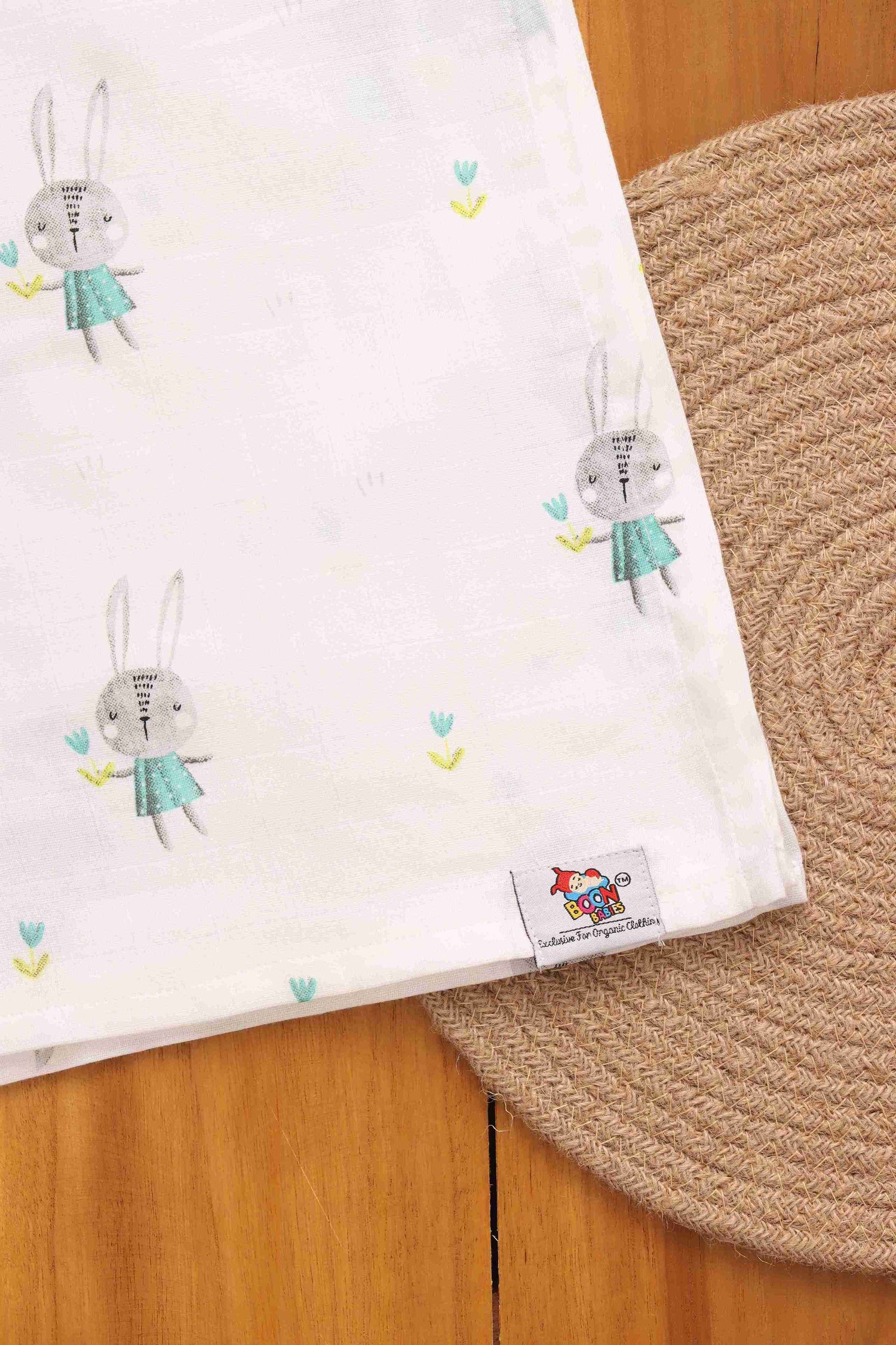 Bunny Wonderland Muslin Baby Swaddle - Cute & Comfort Boon Babies