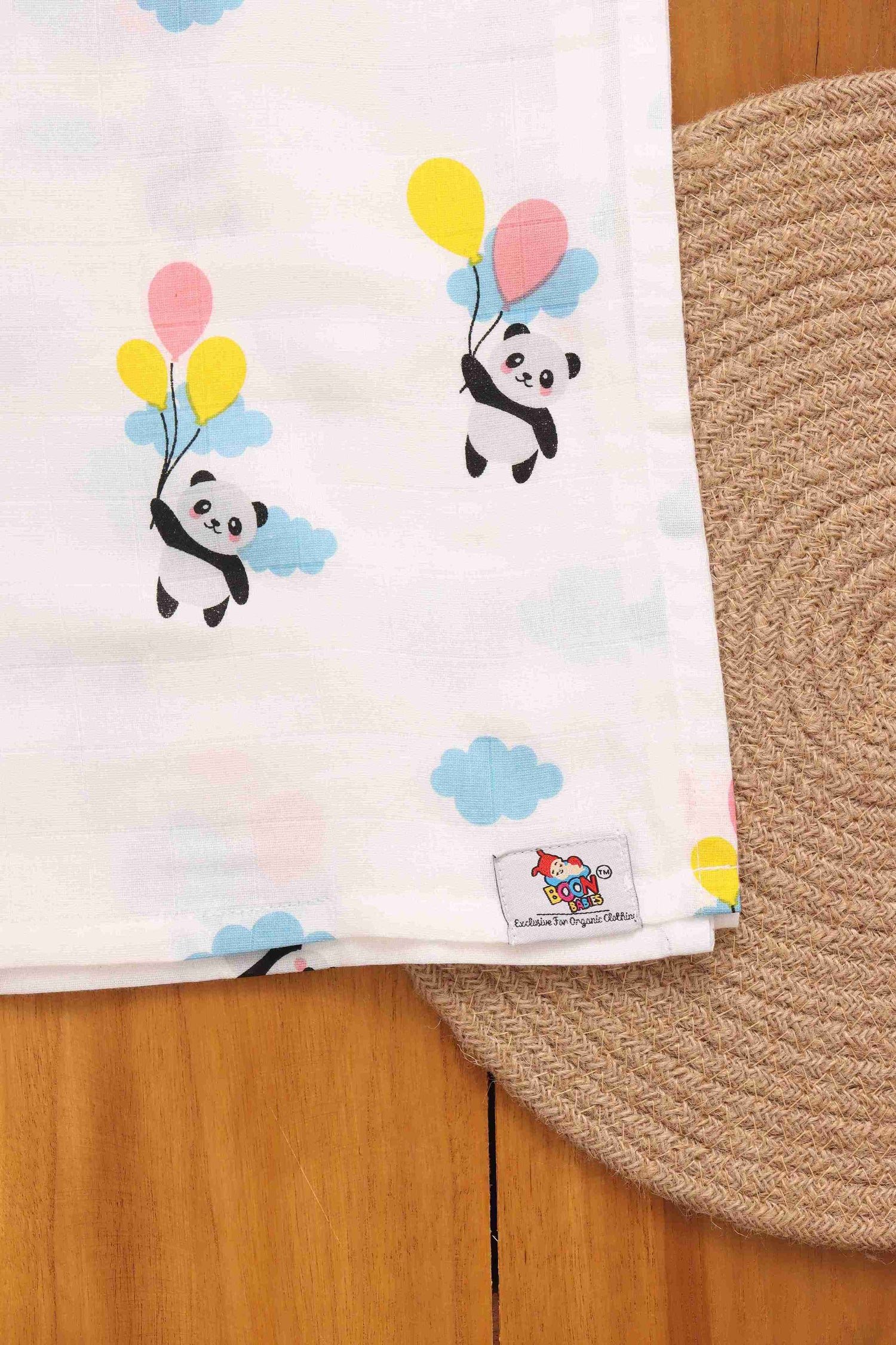 Panda Printed Baby Swaddle - Cozy Charm Boon Babies