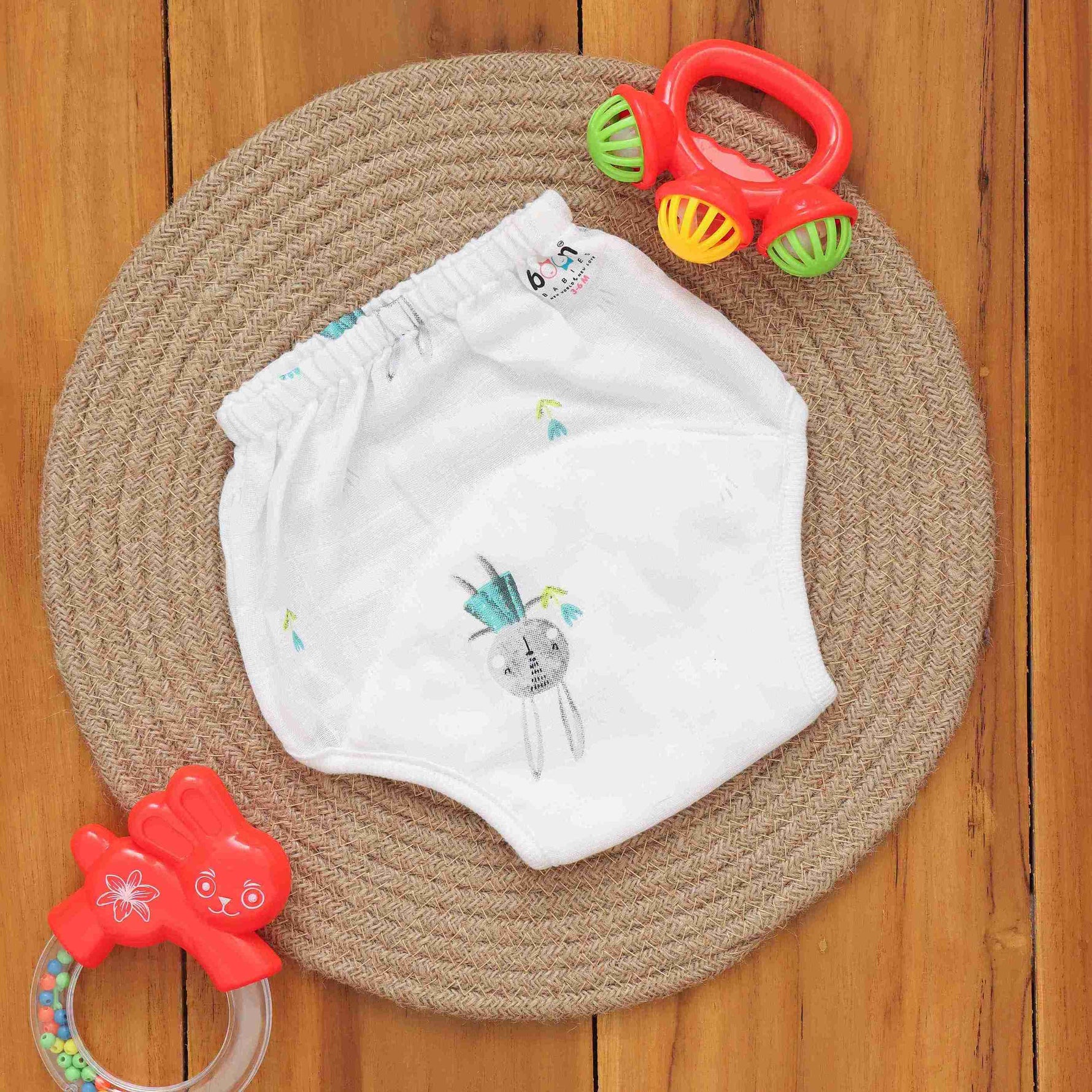Soft and Secure Printed Muslin Padded Underwear for Babies - Eco-Conscious Choice Boon Babies
