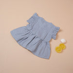 Baby Muslin Frock with Wooden Buttons – Soft & Breathable Boon Babies